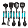 Yangjiang proveedor 10 piezas de utensilios de cocina de nylon con soporte de plástico