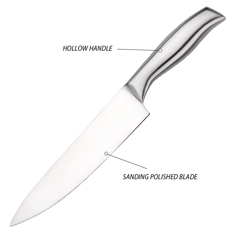 Conjunto de cuchillas de cuchilla de lijado de 6pcs con soporte de cuchillo de acero inoxidable
